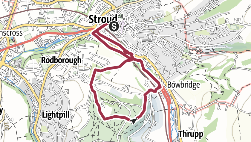 Circular via Capel’s Mill and Rodborough Common (Cotswold Gateway Stroud Walk 1)