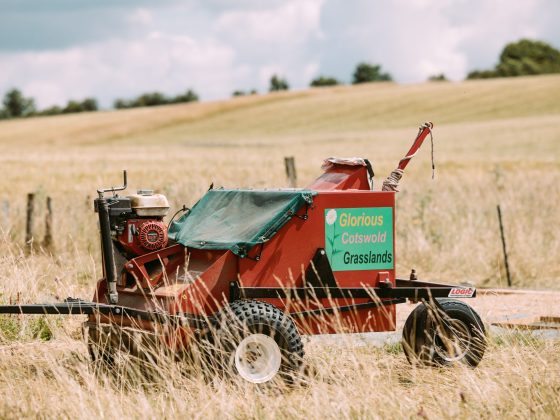 Image shows one of the CNL team's three seed harvesters.